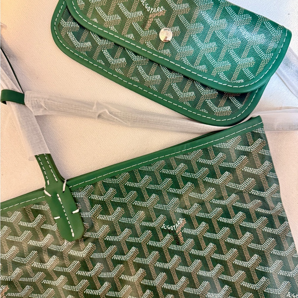 Luxury large Green Patterned Women's Bag Set